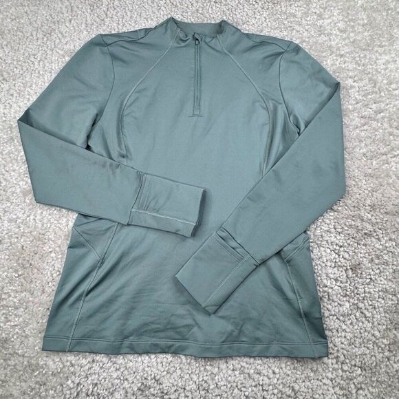 Athleta Whistler Half Zip Top Green - Picture 3 of 11